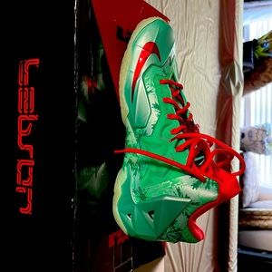 Red and green Christmas edition lebron s